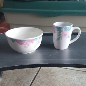 Floral Mug and Bowl Set